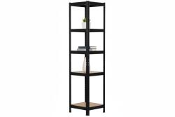 MAMUTEX Lakkozott fém állvány Mamutex Standard 180x40x40 cm - 5 polc, terhelhetőség 875 kg, fekete