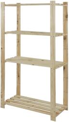 MAMUTEX fapolc 1500x800x380 mm - 4 polc, teherbírás 200 kg, fenyő (Mamutex)
