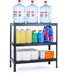 MAMUTEX Lakkozott teljesen fém állvány Mamutex Standard 1000x1000x400 mm - 3 polc, teherbírás 360 kg, fekete