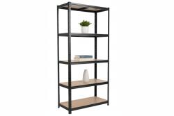 MAMUTEX Lakkozott fém állvány Mamutex Standard 200x90x60 cm - 5 polc, teherbírás 875 kg, fekete