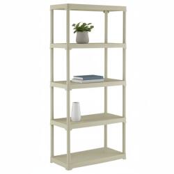MAMUTEX Műanyag polc Mamutex 176x80x40 cm - 5 polc, teherbírás 150 kg, bézs