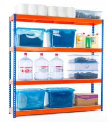 MAMUTEX Lakkozott kék-narancssárga Mamutex Heavy polc 1800x1800x400 mm - 4 polc, terhelhetőség 2000 kg (Mamutex)