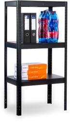 MAMUTEX Lakkozott, fémből készült állvány Mamutex Standard 1200x600x400 mm - 3 polc, teherbírás 360 kg, fekete