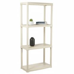 MAMUTEX Műanyag polc Mamutex 133x60x30 cm - 4 polc, teherbírás 80 kg, bézs