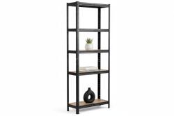 MAMUTEX Lakkozott fém állvány Mamutex Standard 180x70x30 cm - 5 polc, teherbírás 875 kg, fekete