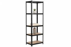 MAMUTEX Lakkozott fém állvány Mamutex Standard 180x60x40 cm - 5 polc, teherbírás 875 kg, fekete