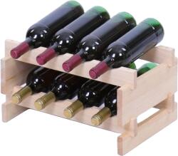 MAMUTEX 2 db Mamutex fa borospolc készlet 230x456x280 mm - polconként 4 palack, fenyő (Mamutex)