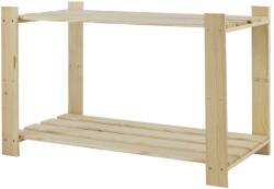 MAMUTEX fapolc 500×800×380 mm - 2 polc, teherbírás 100 kg, fenyő