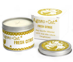 AWM Szójaviasz Illatgyertya Fémdobozban- Citrus/200g, ajándékcsomagolás