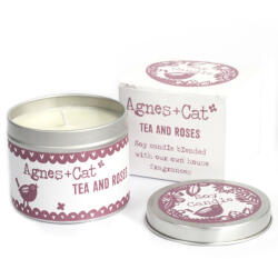 AWM Szójaviasz Illatgyertya Fémdobozban- Tearózsa/200g, ajándékcsomagolás