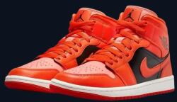 Nike Air Jordan 1 Mid SE "Rush Orange Crimson Bliss" [ 35.5 ] (DM3381-600)