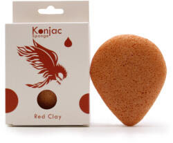 AWM Csepp Alakú Konjac Szivacs - Vörös Agyag - Frissítő