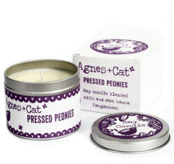 AWM Szójaviasz Illatgyertya Fémdobozban- Pivónia/200g, ajándékcsomagolás