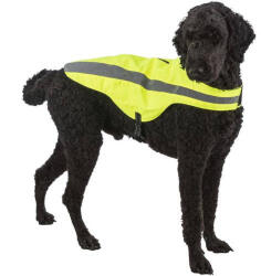 TRIXIE Safety Vest - Biztonsági mellény (neon sárga, fényvisszaverő) kutyák részére (M) 50cm