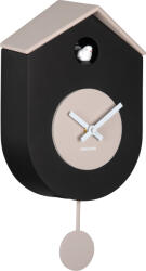 Karlsson Ceas de perete cu cuc Grato Cuckoo, negru-bej (KA6026BK)