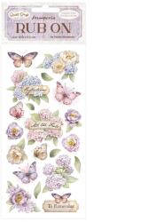 PENTART Quiet Days hortensie și fluture 10, 2x21, 6 cm scratch autocolant (48858)