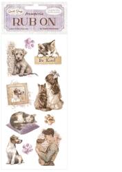 PENTART Quiet Days câini și pisici 10, 2x21, 6 cm scratch autocolant (48859)