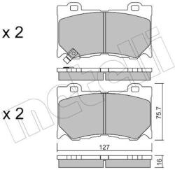 METELLI set placute frana, frana disc METELLI 22-1029-0 (22-1029-0)