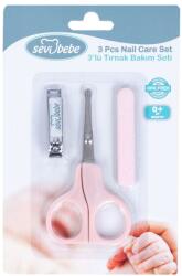 SeviBebe Set 3 accesorii ingrijire unghii roz Sevibebe