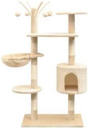 vidaXL bézs macskabútor szizál kaparófákkal 125 cm (170482)