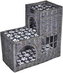 vidaXL Fűzfa macskabútor kisállatház/ágy/kastély/kaparóoszlop párnával (170226)