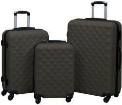 vidaXL 3 db antracitszürke ABS keményfalú gurulós bőrönd (92417)