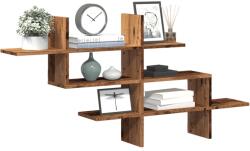 vidaXL antik fa színű szerelt fa fali polc 124, 5 x 18 x 60, 5 cm (853270)