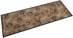 vidaXL barna reggeli mintás mosható bársony konyhaszőnyeg 60x180 cm (4005588)