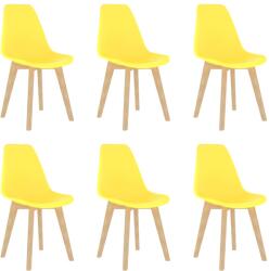 vidaXL 6 db sárga műanyag étkezőszék (289118)