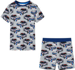 vidaXL Szürke rövid ujjú gyerekpizsama 92 (12514)