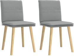 vidaXL 2 db világosszürke szövet étkezőszék (4101255)