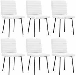 vidaXL 6 db fehér műbőr étkezőszék (3315542)