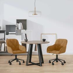 vidaXL 2 db barna bársony forgó étkezőszék (3103429)