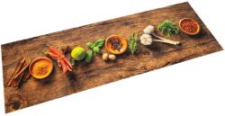 vidaXL mosható fűszermintás bársony konyhaszőnyeg 45 x 150 cm (4005605)
