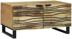 vidaXL Dohányzóasztal Barna és fekete 80 x 50 x 40 cm Tömör akácfa (4017941)