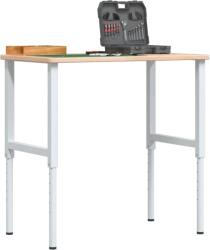 vidaXL tömör tölgyfa négyszög alakú munkapad 100 x 60 x (71, 5-98) cm (3309700)