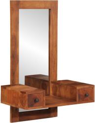 vidaXL fali tükör fiókokkal 60x33x90 cm tömör fa akácfa (4102372)