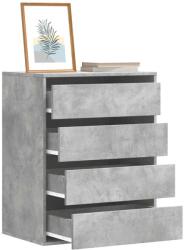 vidaXL betonszürke szerelt fa fiókos sarokszekrény 60 x 41 x 76 cm (852873)