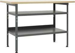 vidaXL szürke acél munkapad 120 x 60 x 85 cm (145344)