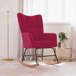 vidaXL bordó bársony hintaszék (328144)