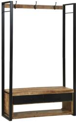 vidaXL Ruhafogó fiókkal Barna 110 x 40 x 179 cm Tömör mangófa (4015963)