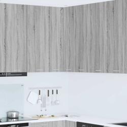 vidaXL Függő szekrény Szürke Sonoma és fehér 57 x 57 x 100 cm Faanyag (884375)