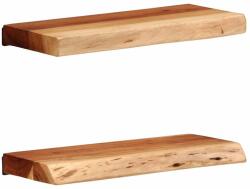 vidaXL 2 darab tömör akácfa fali polc 40x20x3, 5 cm (373624)