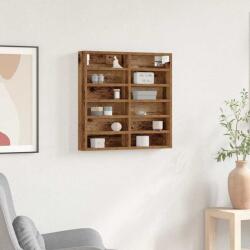 vidaXL Kiállító szekrény polcokkal Öreg fa 60 x 8, 5 x 58 cm Faanyag (869189)