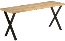 vidaXL tömör mangófa pad természetes éllel 105 cm (372759)