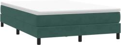 vidaXL sötétzöld bársony rugós ágy matrac nélkül 140x210 cm (3315828)