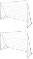 vidaXL 2 db acél focikapu hálóval 240 x 90 x 150 cm (276045)