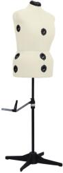 vidaXL krémszínű női állítható próbababa L-es méret 44-50 (288490)