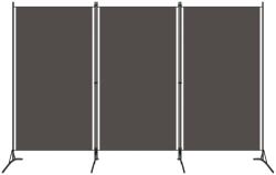 vidaXL antracitszürke 3 paneles paraván 260 x 180 cm (320733)