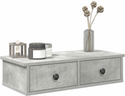 vidaXL Falipolc fiókokkal betonszürke 60x28x15 cm műszaki fa (859944)